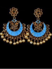 Reverse Ad Earrings With Meenakari Work